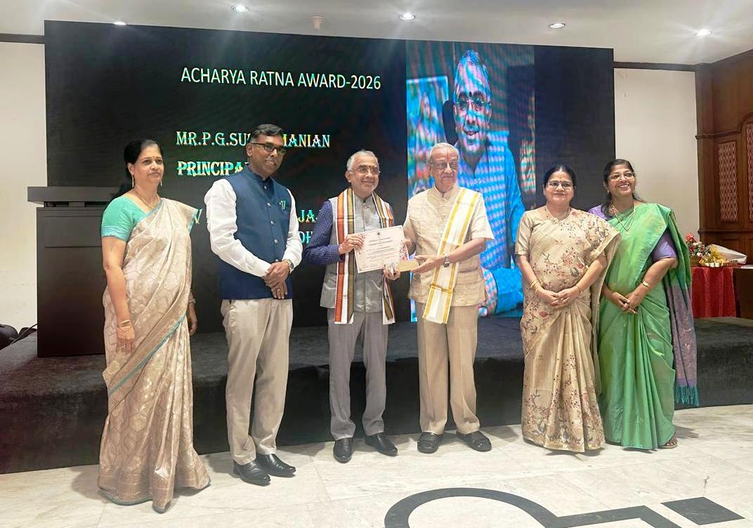 Acharya Ratna Best Principal Award from Chennai Sahodaya Schools Complex (CSSC)